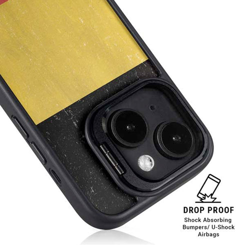 Belgium Flag Distressed iPhone 14 Kickstand Case